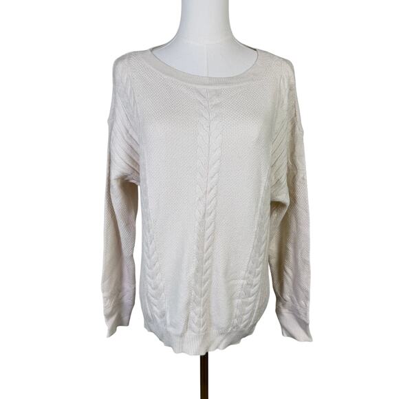 Cyrus Cream Knit Long Sleeve Pullover Sweater US Women's S - Picture 1 of 9